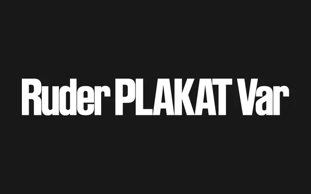 Ruder Plakat VIP specimen from Lineto