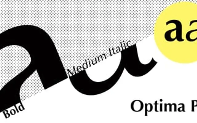 Optima specimen from Linotype
