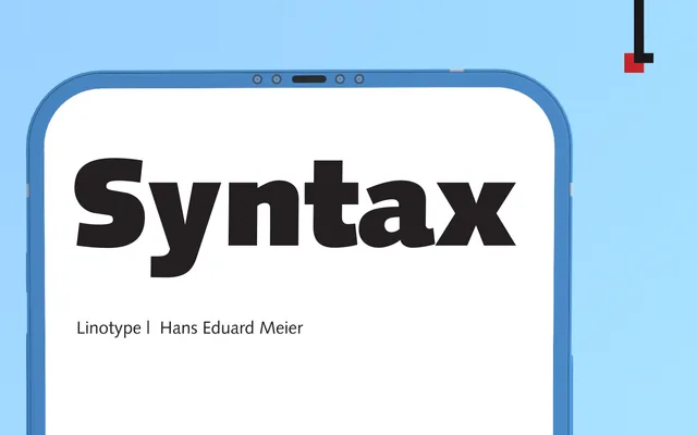 Syntax specimen from Linotype