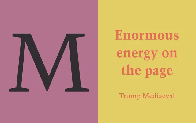 Trump Mediaeval specimen from Linotype