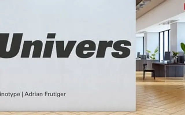 Univers specimen from Linotype