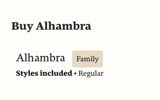 Alhambra specimen from Lipton Letter Design