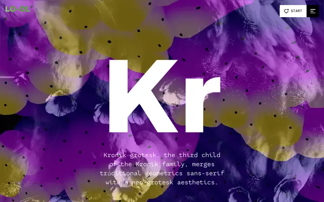 Kronik Grotesk specimen from lo-ol Type