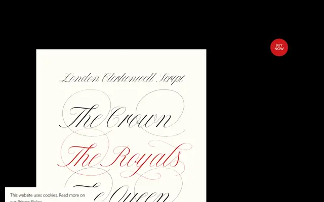 LDN Clerkenwell Script specimen from London Type Foundry