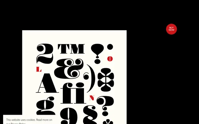 LDN Fatface specimen from London Type Foundry