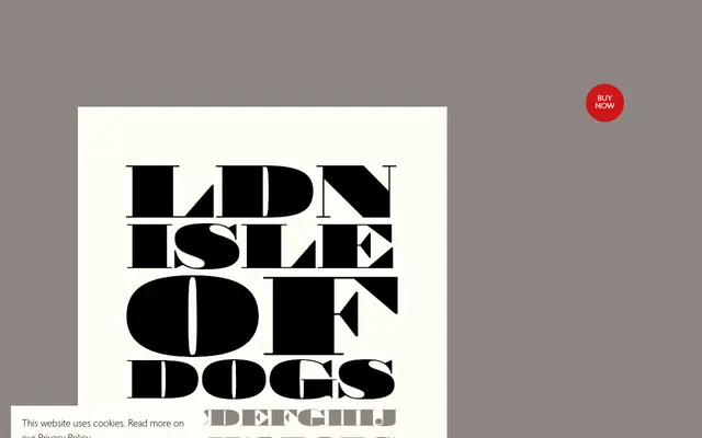 LDN Isle of Dogs specimen from London Type Foundry