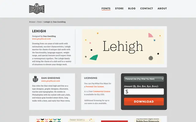 Lehigh specimen from Lost Type Co-op
