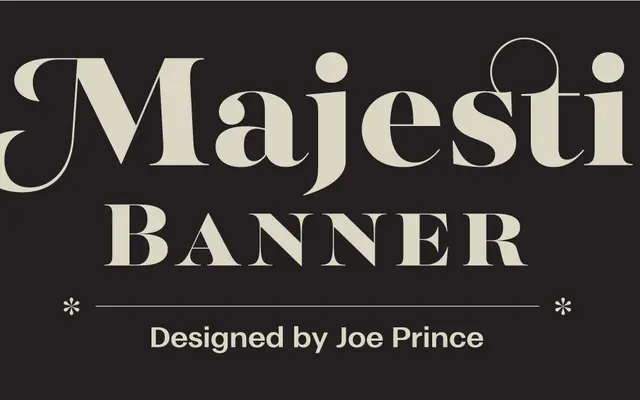 Majesti Banner specimen from Lost Type Co-op