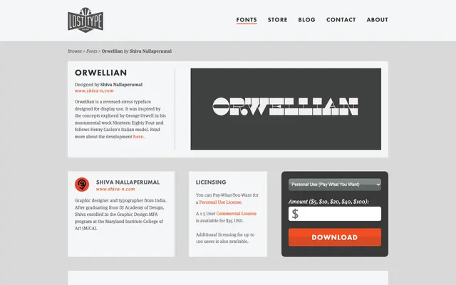 Orwellian specimen from Lost Type Co-op