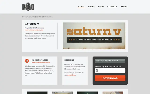 Saturn V specimen from Lost Type Co-op