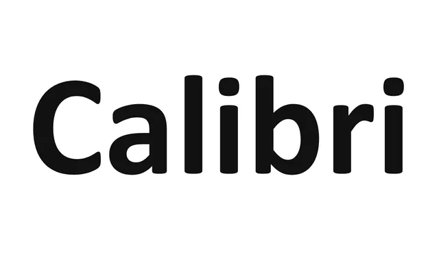 Calibri specimen from LucasFonts