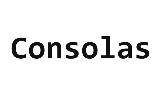 Consolas specimen from LucasFonts