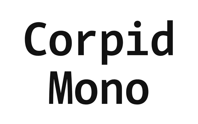 CorpidMono specimen from LucasFonts