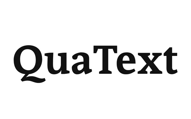 QuaText specimen from LucasFonts