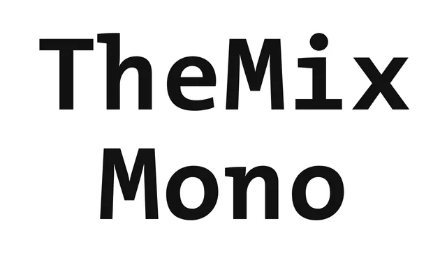 TheMixMono specimen from LucasFonts