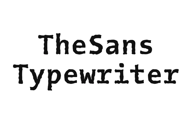 TheSans Typewriter specimen from LucasFonts