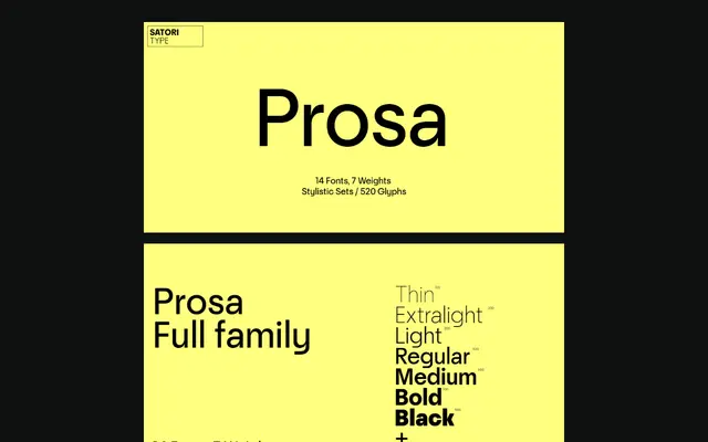 Prosa specimen from Luis Bandovas