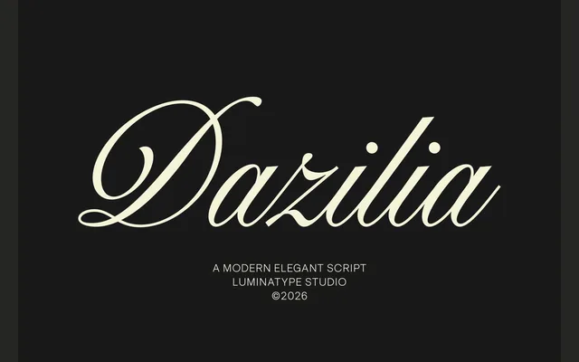 Dazillia specimen from Luminatype Studio