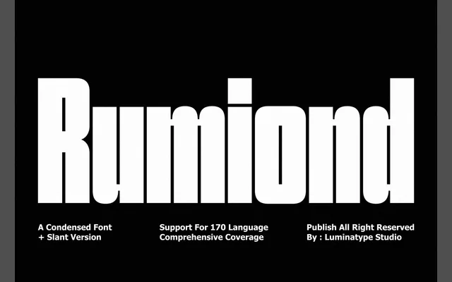 Rumiond specimen from Luminatype Studio