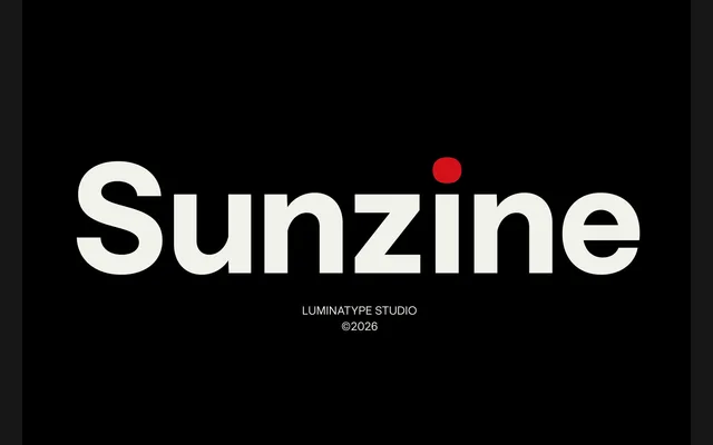 Sunzine specimen from Luminatype Studio