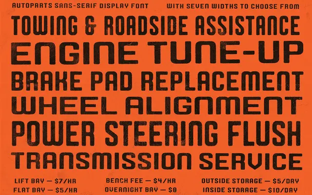 Autoparts specimen from Lund Design Co.
