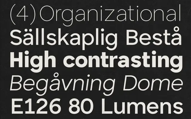 Enkel Sans specimen from Lund Design Co.