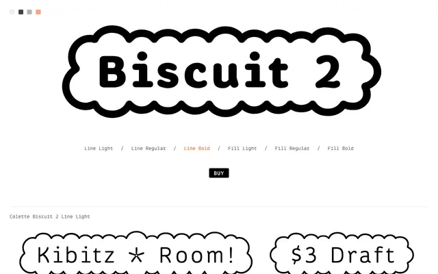 Colette Biscuit 2 specimen from Lux Typo