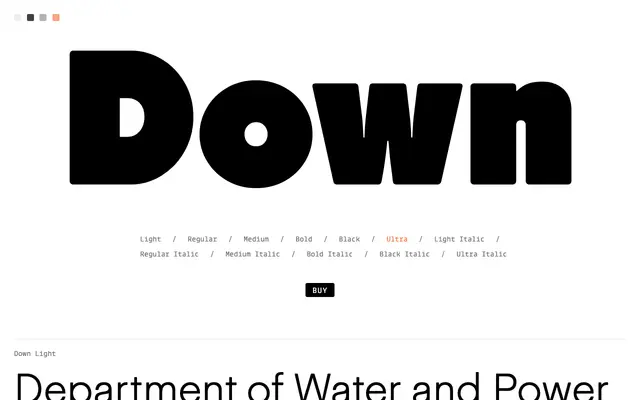 Down specimen from Lux Typo