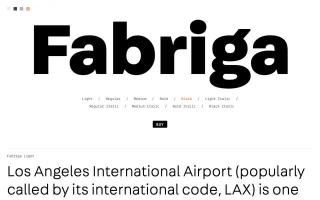 Fabriga specimen from Lux Typo