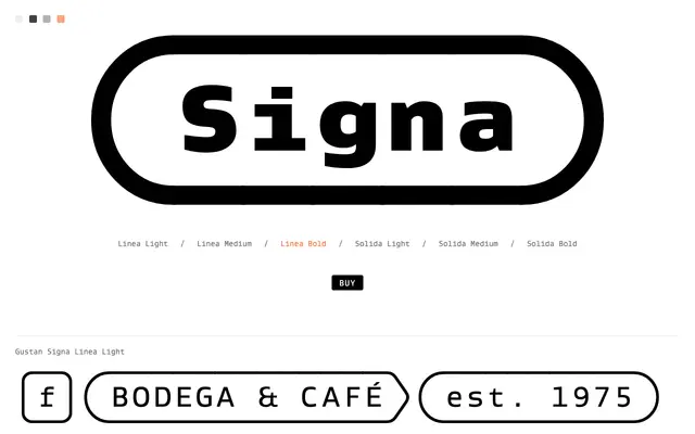 Gustan Signa specimen from Lux Typo