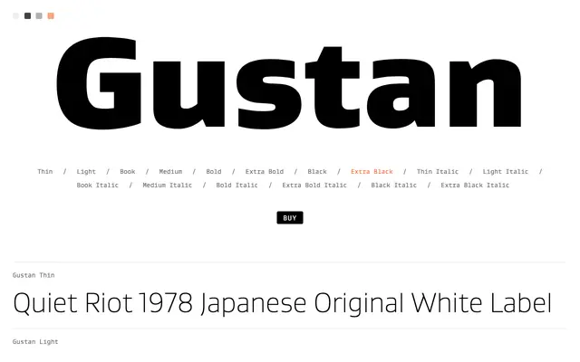 Gustan specimen from Lux Typo