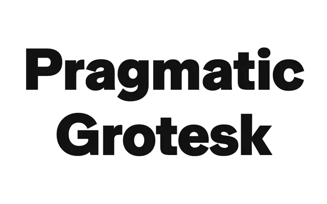 Pragmatic Grotesk specimen from Lux Typo