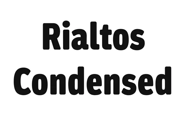 Rialtos Condensed specimen from Lux Typo