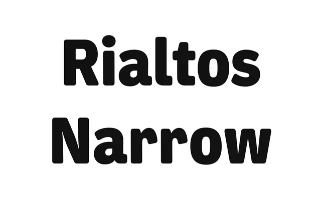 Rialtos Narrow specimen from Lux Typo