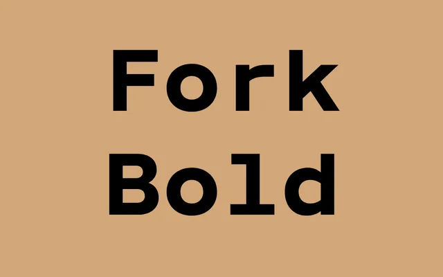 Fork Bold specimen from MA-MA Type
