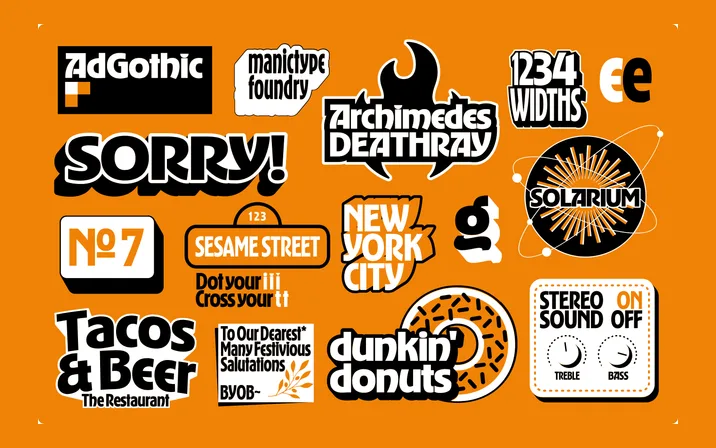 AdGothic specimen from Manic Type