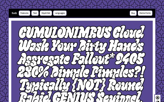 Sudz specimen from Manic Type