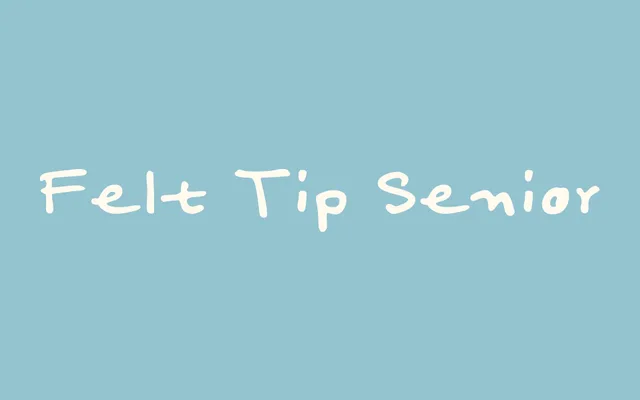Felt Tip Senior specimen from Mark Simonson