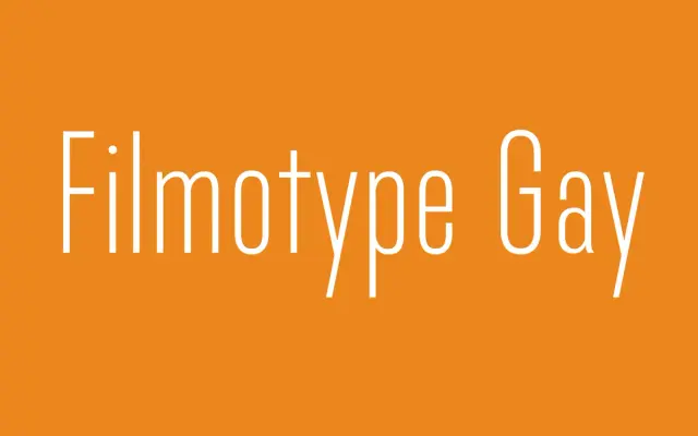 Filmotype Gay specimen from Mark Simonson