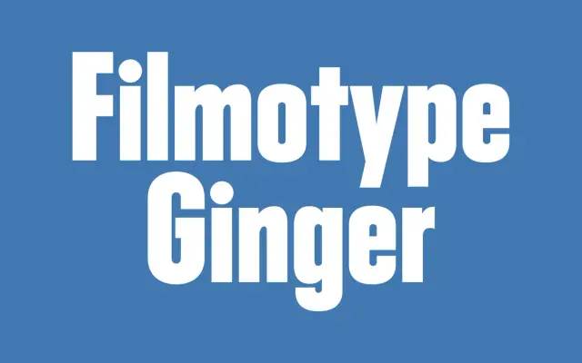 Filmotype Ginger specimen from Mark Simonson