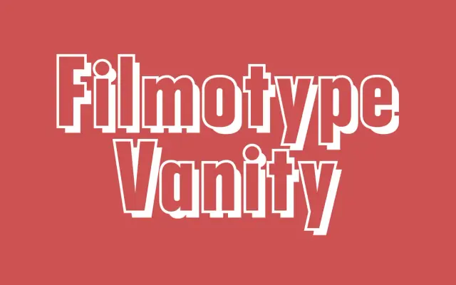 Filmotype Vanity specimen from Mark Simonson