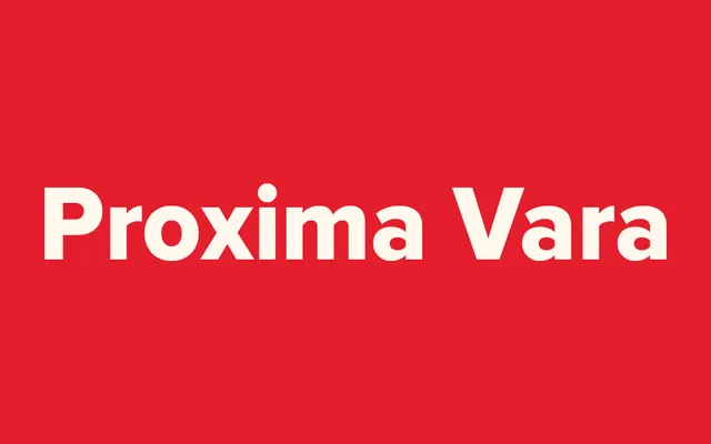 Proxima Vara specimen from Mark Simonson
