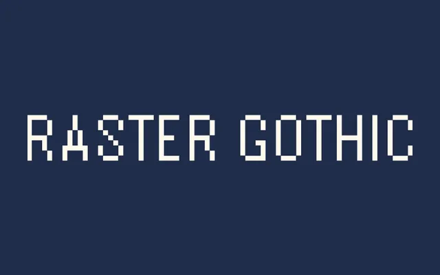 Raster Gothic specimen from Mark Simonson