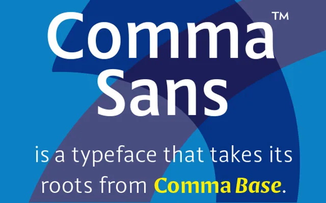Comma Sans specimen from Martin Majoor