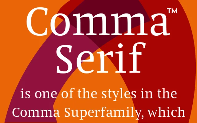 Comma Serif specimen from Martin Majoor