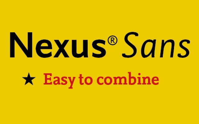 Nexus Sans specimen from Martin Majoor