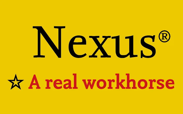 Nexus Serif specimen from Martin Majoor
