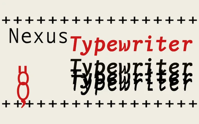 Nexus Typewriter specimen from Martin Majoor