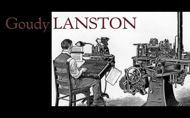 Goudy Lanston specimen from Matteson Typographics