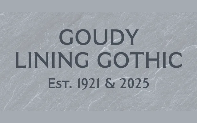 Goudy Lining Gothic specimen from Matteson Typographics